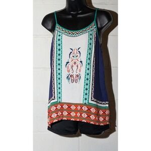 Sweet Wanderer Boho Tank Top Sleeveless Festival Aztec Print Summer Medium